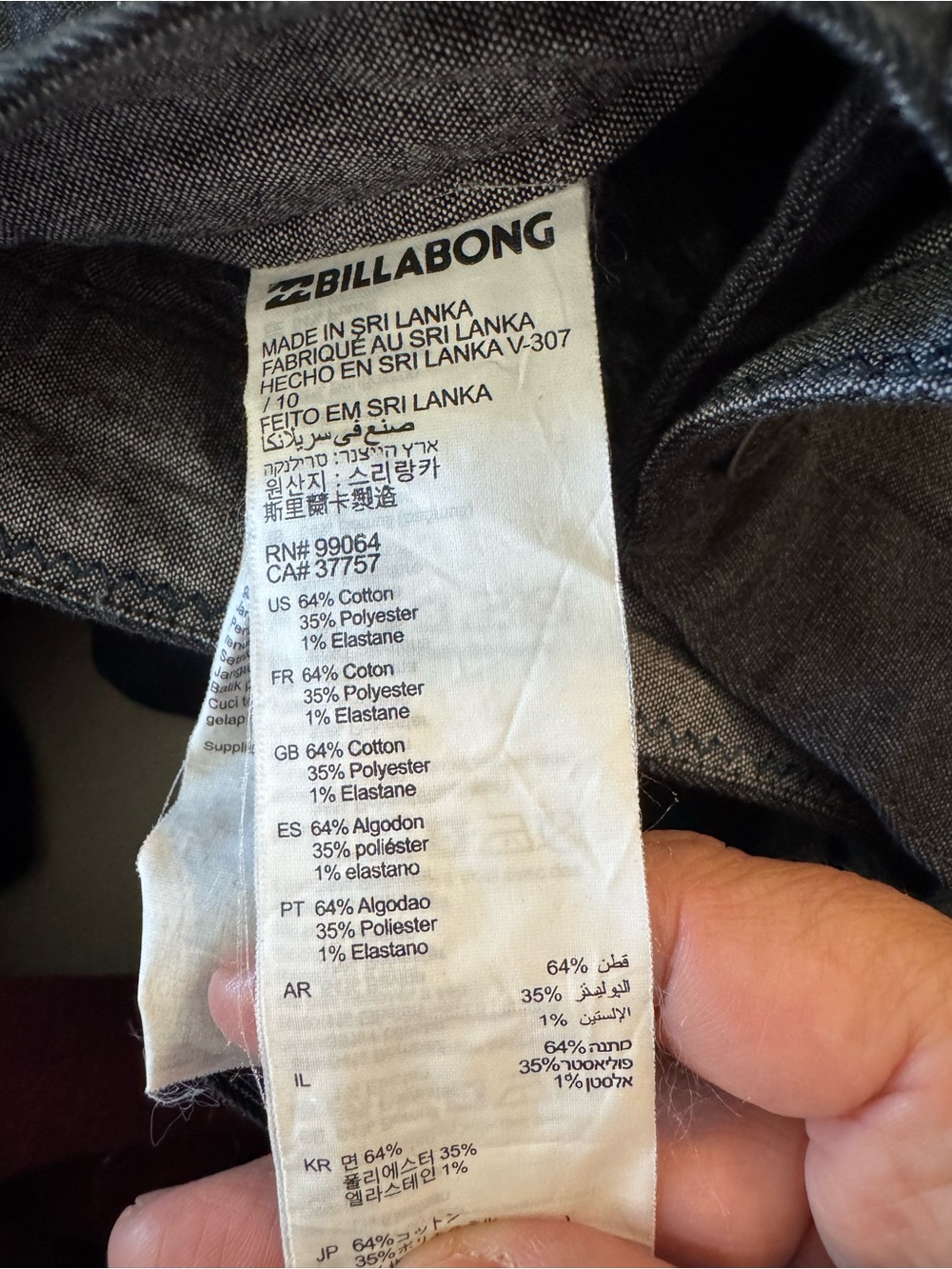 Billabong Men's Dark Grey Flat Front Casual Shorts Size 30 Thick Classic Style - Picture 7 of 9